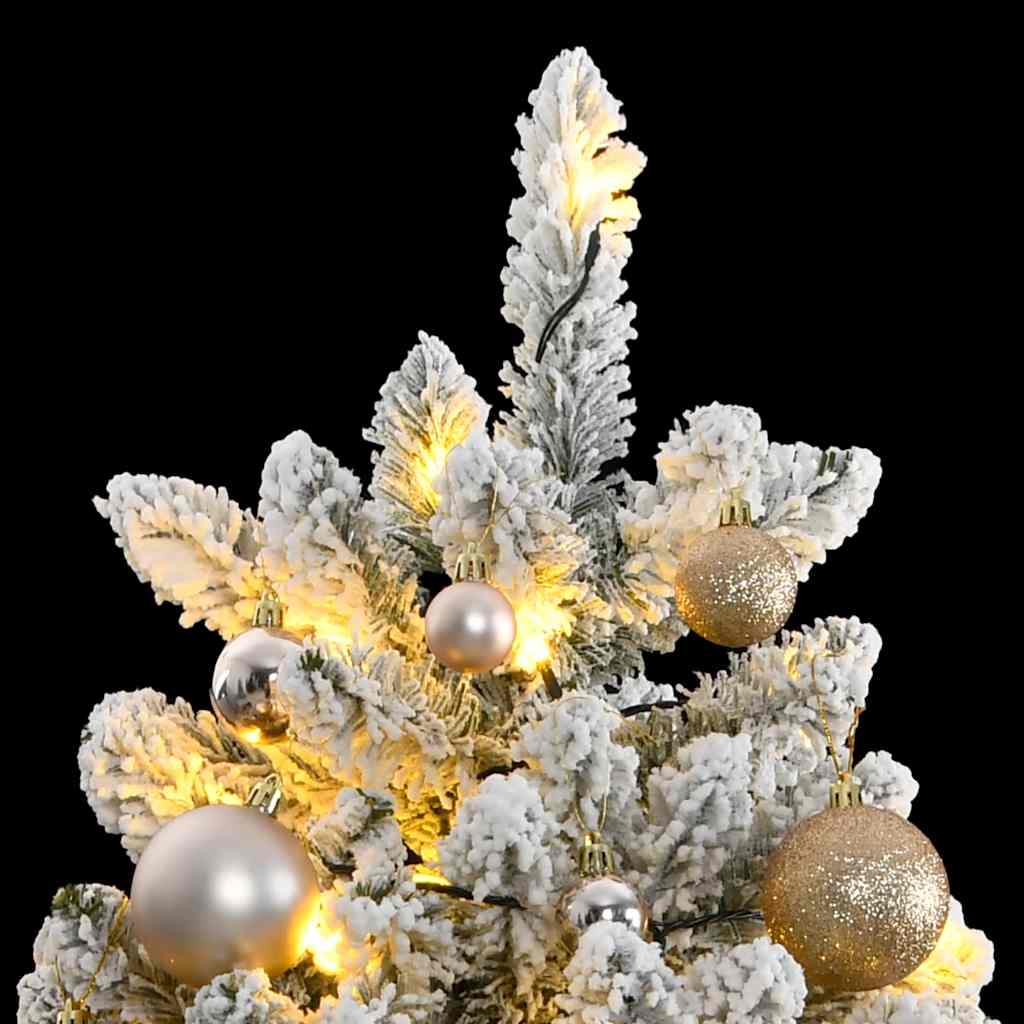Árbol de Navidad artificial con bisagras 300 LED y bolas 180 cm - Vetonek