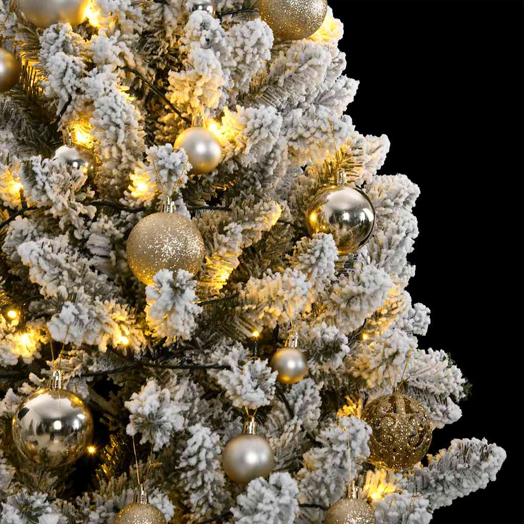 Árbol de navidad artificial con bisagras 300 led y bolas 180 cm v8912 Vetonek