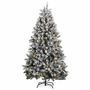 Árbol de navidad artificial con bisagras 300 led y bolas 180 cm v8912 Vetonek