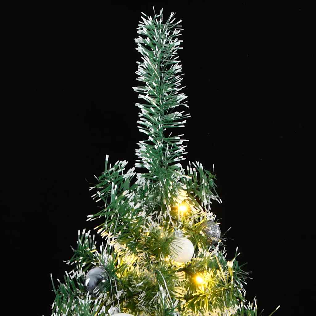 Árbol de navidad artificial con 300 led bolas y nieve 240 cm v8981 Vetonek