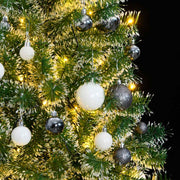Árbol de navidad artificial con 300 led bolas y nieve 240 cm v8981 Vetonek