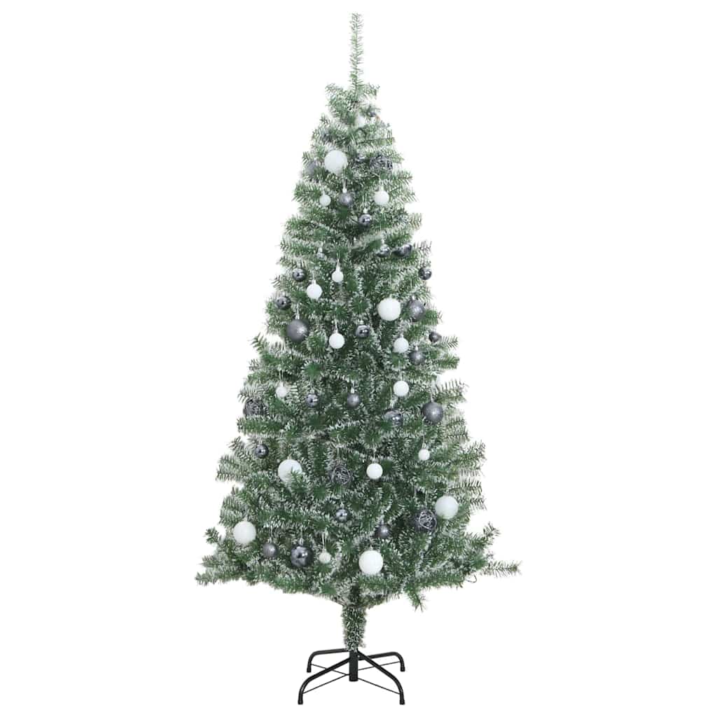 Árbol de navidad artificial con 300 led bolas y nieve 240 cm v8981 Vetonek