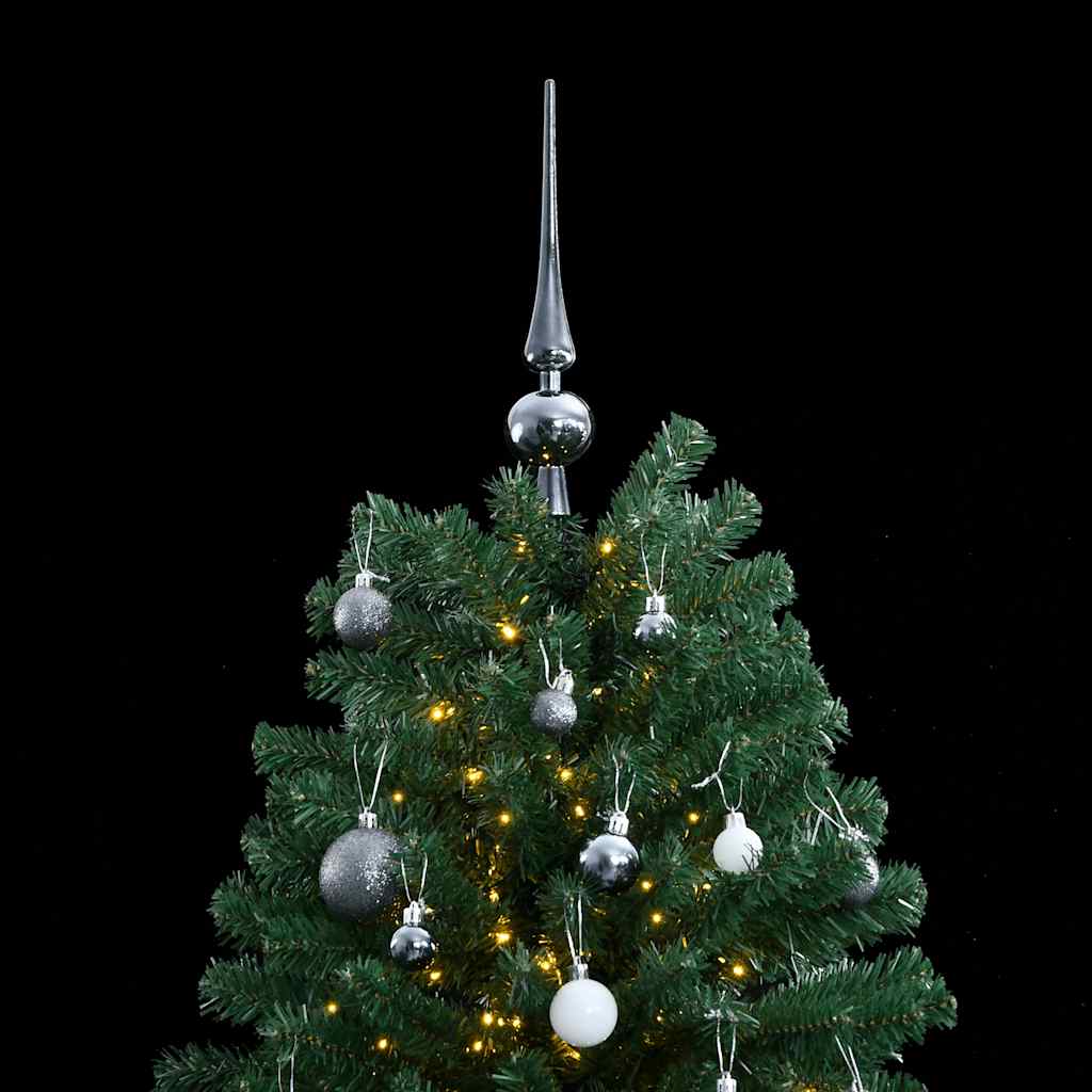 Árbol de navidad artificial con bisagras 300 led y bolas 180 cm v8998 Vetonek