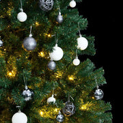 Árbol de navidad artificial con bisagras 300 led y bolas 180 cm v8998 Vetonek
