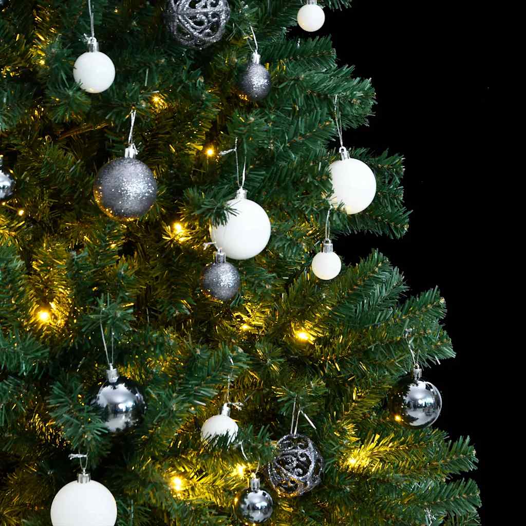 Árbol de navidad artificial con bisagras 300 led y bolas 180 cm v8998 Vetonek