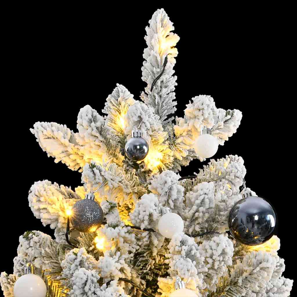 Árbol de Navidad artificial con bisagras 300 LED y bolas 180 cm - Vetonek