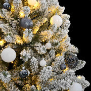 Árbol de Navidad artificial con bisagras 300 LED y bolas 180 cm - Vetonek