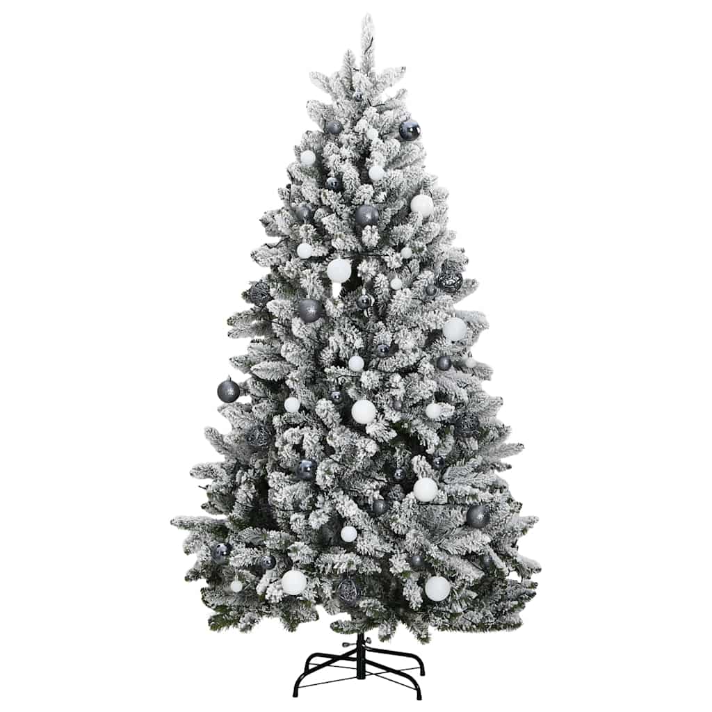 Árbol de Navidad artificial con bisagras 300 LED y bolas 180 cm - Vetonek