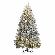 Árbol de navidad artificial con bisagras 300 led y bolas 270 cm v9124 Vetonek