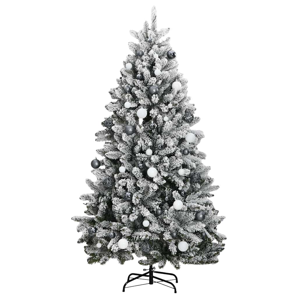 Árbol de navidad artificial con bisagras 300 led y bolas 270 cm v9124 - Vetonek