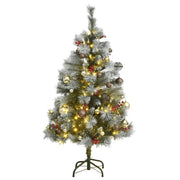 Árbol de navidad artificial con bisagras 150 led y bolas 150 cm v9254 Vetonek