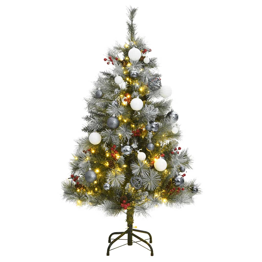 Árbol de navidad artificial con bisagras 150 led y bolas 150 cm v9377 Vetonek