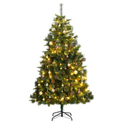 Árbol de navidad artificial con bisagras 300 led y bolas 240 cm v9575 Vetonek