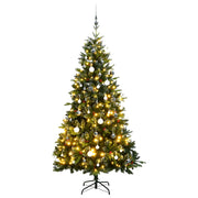 Árbol navidad artificial con bisagras 150 led y bolas 120 cm v0441 Vetonek