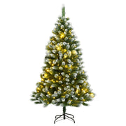 Árbol de navidad artificial con bisagras 300 led y nieve 240 cm v0700 Vetonek