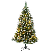 Árbol de navidad artificial con bisagras 300 led y bolas 240 cm v1004 Vetonek