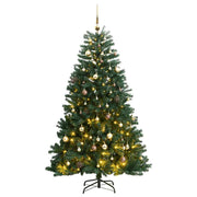 Árbol de navidad artificial con bisagras 300 led y bolas 300 cm v1165 Vetonek