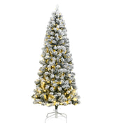 Árbol de navidad artificial con bisagras 300 led y nieve 180 cm v2094 Vetonek