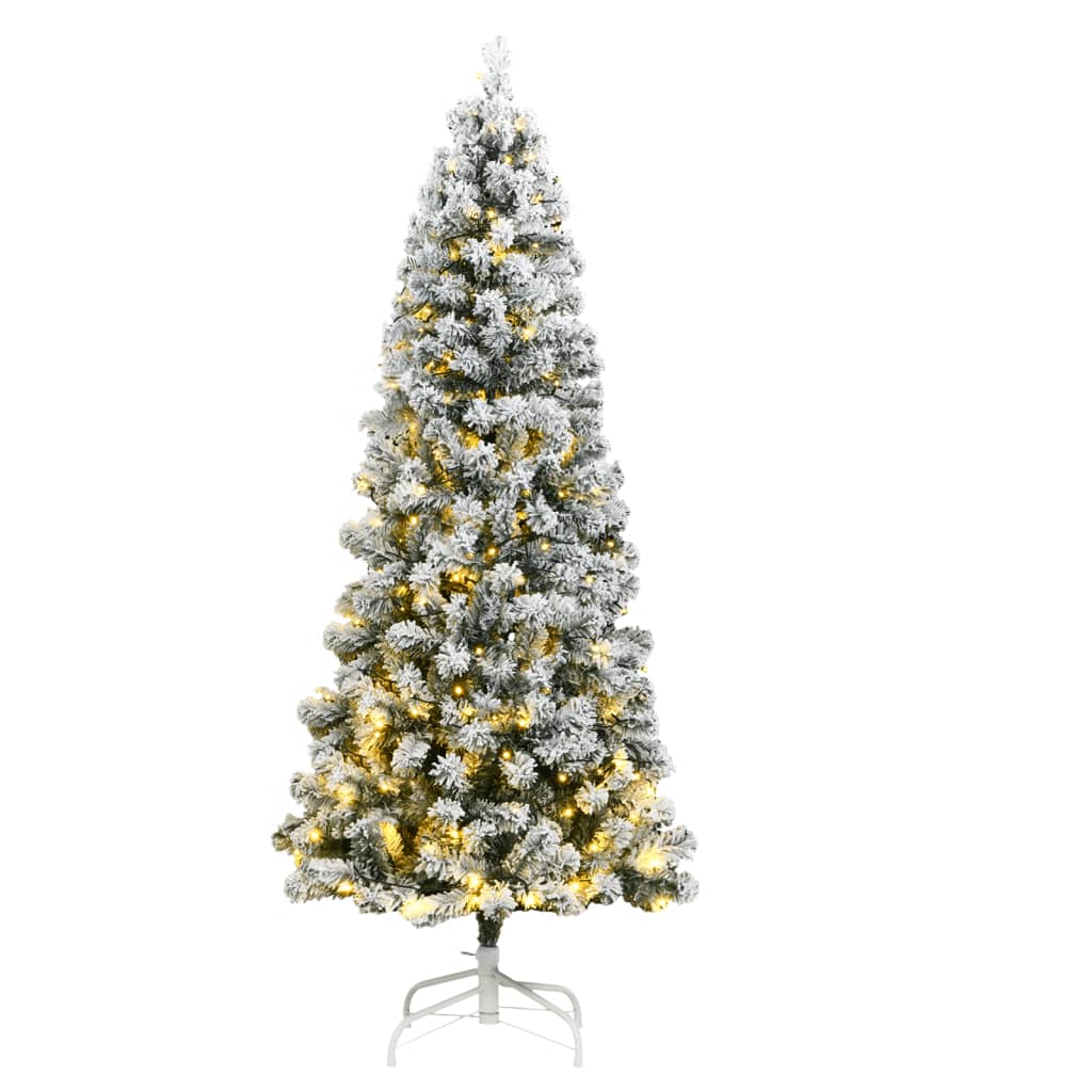 Árbol de navidad artificial con bisagras 300 led y nieve 180 cm v2094 Vetonek