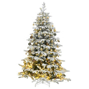 Árbol de navidad artificial con bisagras 300 led y bolas 180 cm v2216 Vetonek