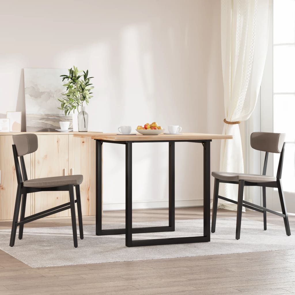 Vetonek Patas de mesa de comedor estructura O acero 60x60x73 cm