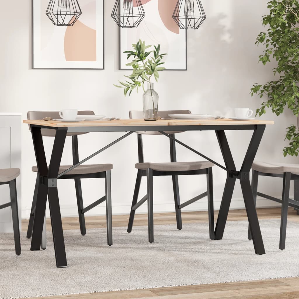 Vetonek Patas de mesa de comedor estructura Y acero 120x60x73 cm