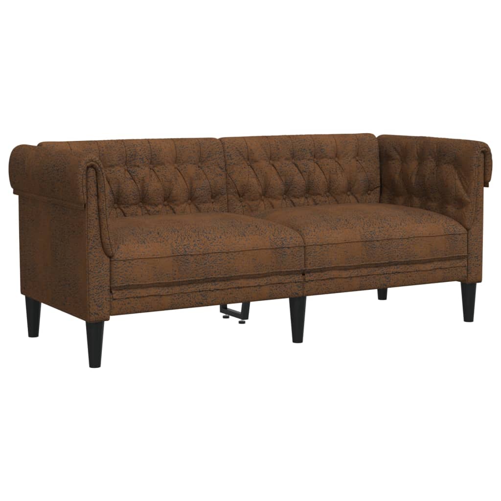 SOFAS GAME 2 pezzi Brown Fabric V08