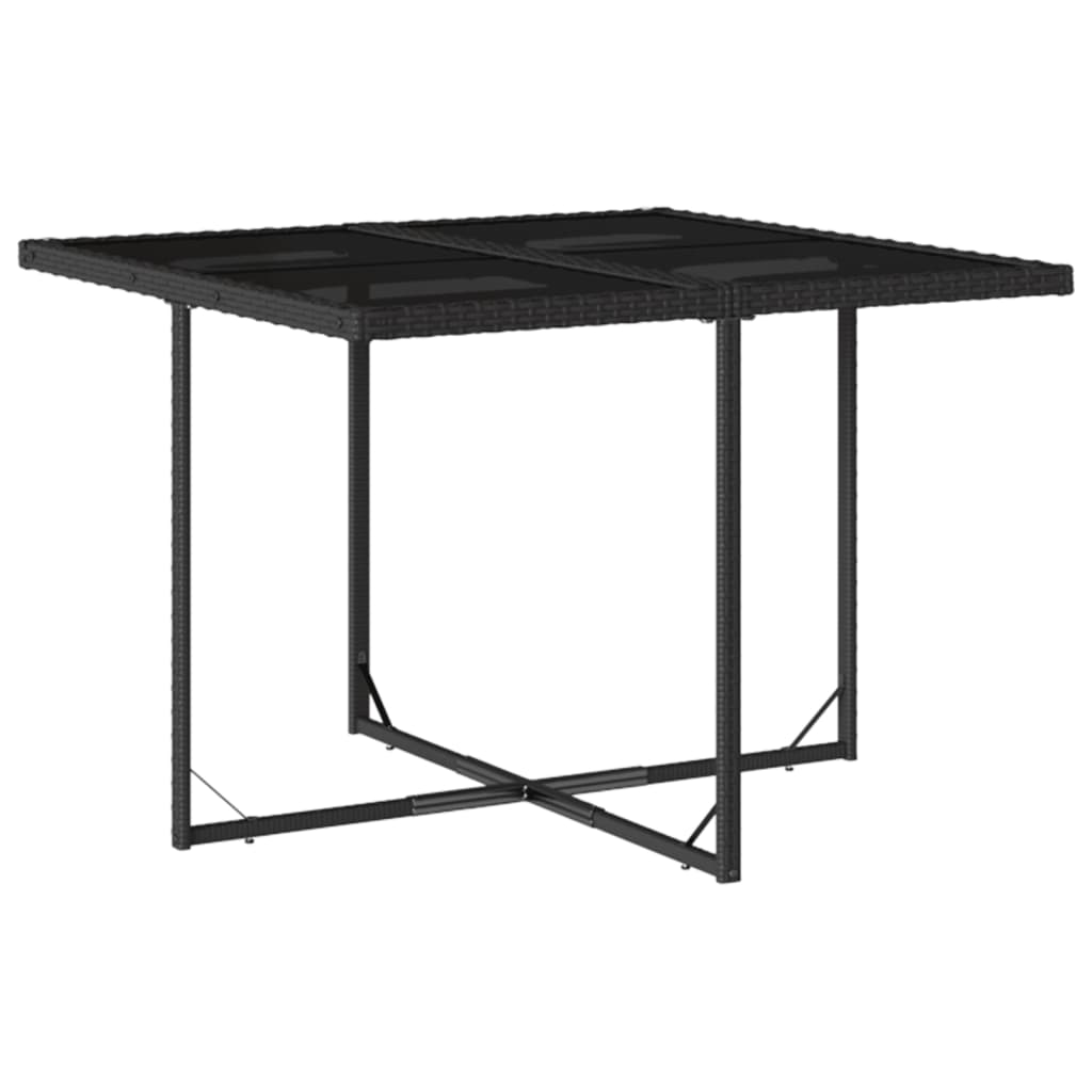 Ensemble de meubles de jardin 5 pcs avec noir synthétique ratán noir v34