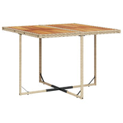 Set comedor de jardín 5 pzas con cojines ratán sintético beige V0020 Vetonek