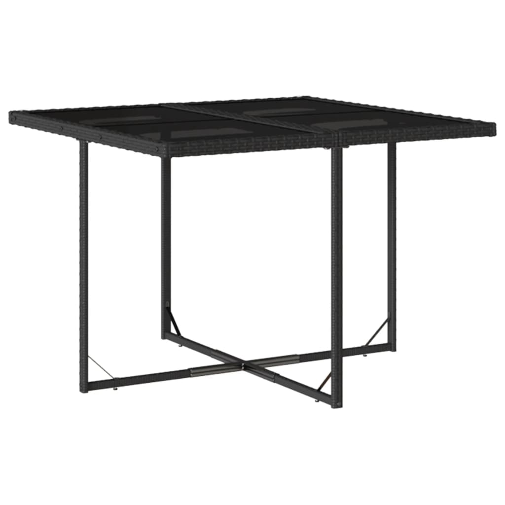 Ensemble de meubles de jardin 5 pcs avec noir synthétique ratán noir v15