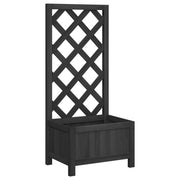 Vetonek Jardinera enrejada madera maciza de abeto negra