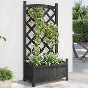 Jardinière avec treillis en bois d'épicéa noir massif v7414 Vetonek