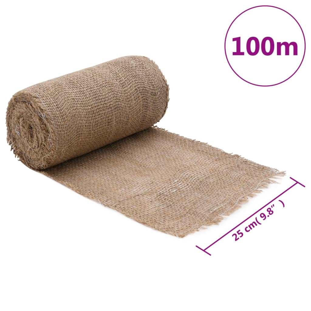 Rollo de yute 0,25x100 m 100% yute 200 gsm