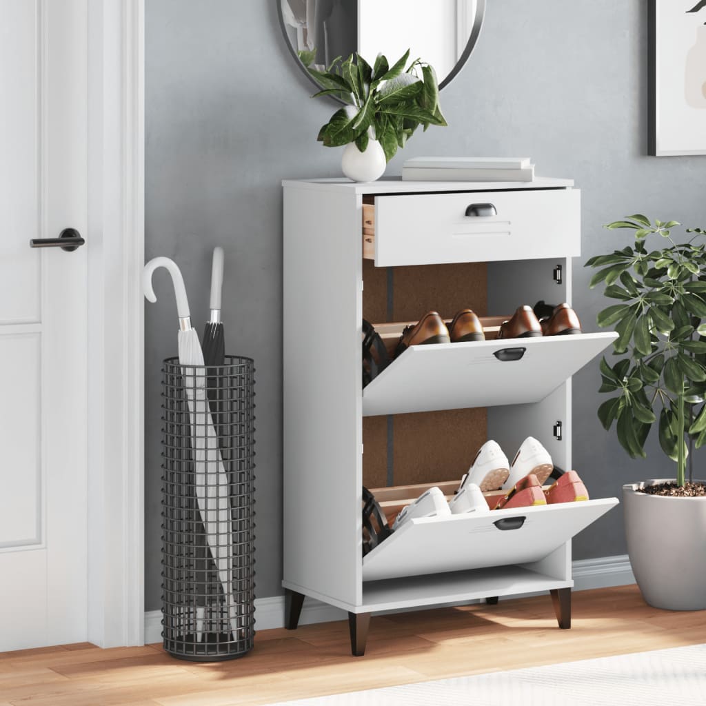 White engineering wood shoe cabinet furniture