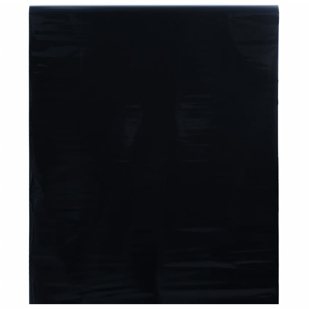 Vetonek Lámina de ventana esmerilada estática PVC negro 45x500 cm