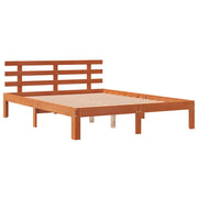 Estructura de cama sin colchón madera maciza marrón 135x190 cm v5013 - Vetonek