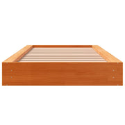 Estructura de cama sin colchón madera maciza marrón 75x190 cm - Vetonek