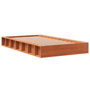 Estructura de cama sin colchón madera maciza marrón 90x190 cm v5242 - Vetonek