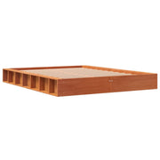 Estructura de cama sin colchón madera maciza marrón 135x190 cm v5266 - Vetonek