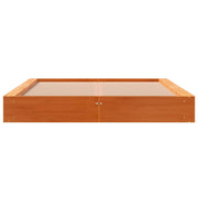 Estructura de cama sin colchón madera maciza marrón 135x190 cm v5266 - Vetonek