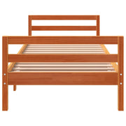 Estructura de cama sin colchón madera maciza marrón 90x190 cm v5440 - Vetonek