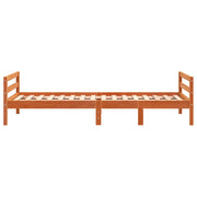 Estructura de cama sin colchón madera maciza marrón 90x190 cm v5440 - Vetonek