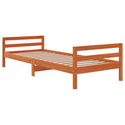 Estructura de cama sin colchón madera maciza marrón 90x190 cm v5440 - Vetonek