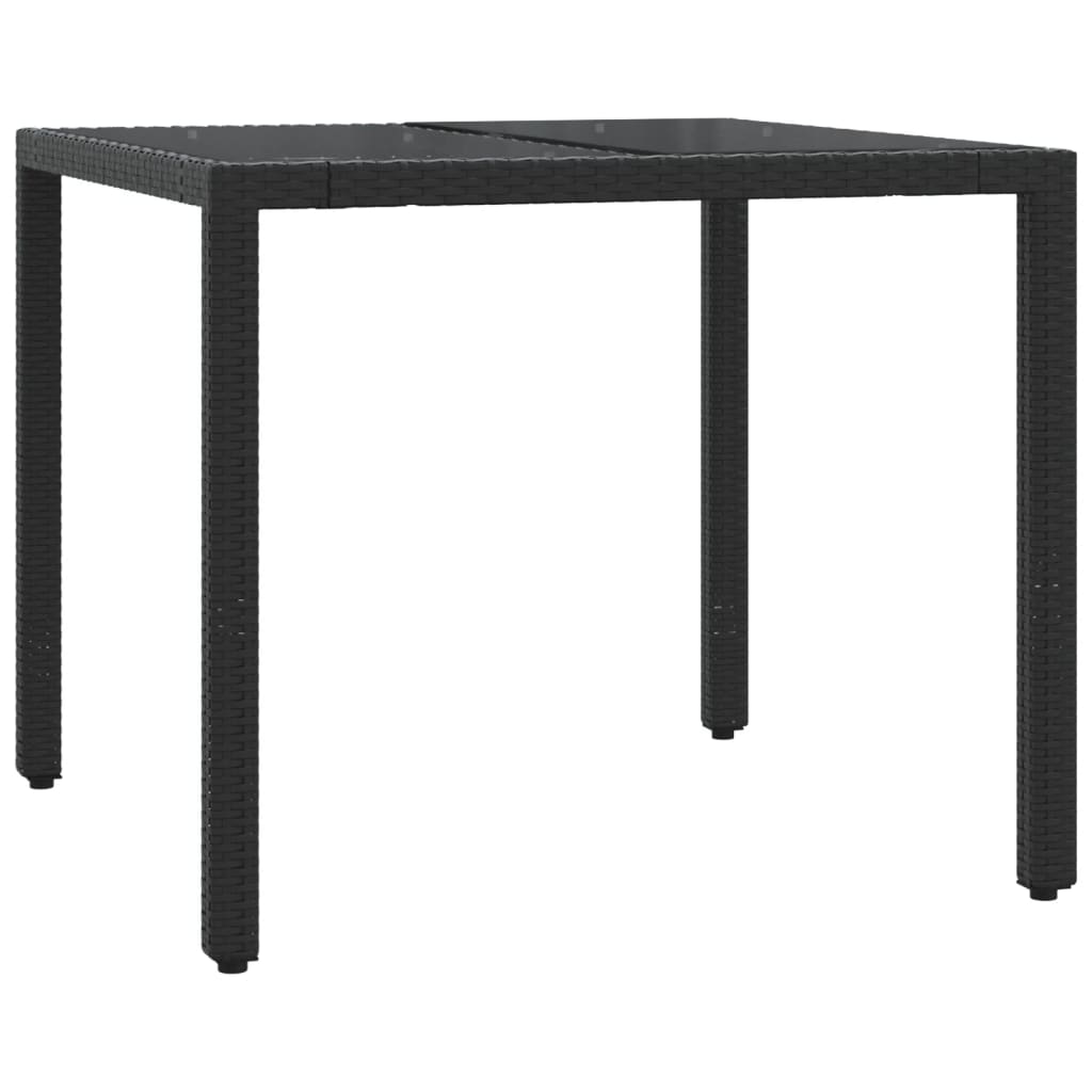 Set de muebles jardín 5 pzas con cojines ratán sintético negro V49