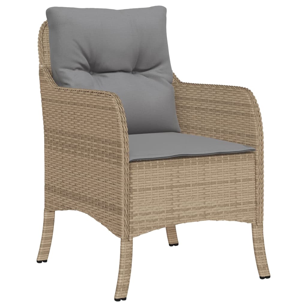 Ensemble de restauration de jardin 9 pc avec coussins synthétiques beige