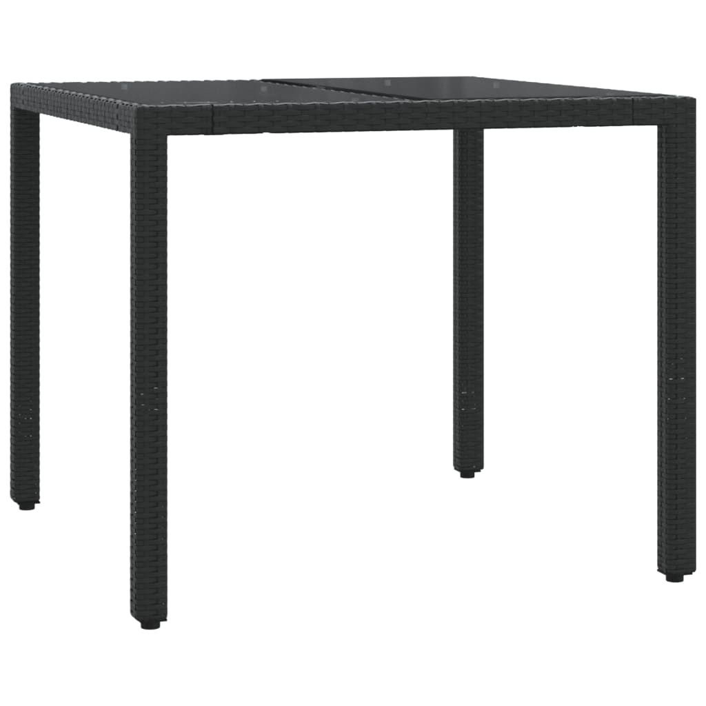 Set de muebles jardín 5 pzas con cojines ratán sintético negro V19