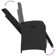 Set de comedor de jardín 7 pzas y cojines ratán sintético negro V9684 Vetonek