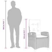 Set comedor de jardín 7 pzas con cojines ratán sintético beige V5722 Vetonek