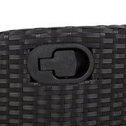 Set de comedor de jardín 7 pzas y cojines ratán sintético negro V7955 Vetonek