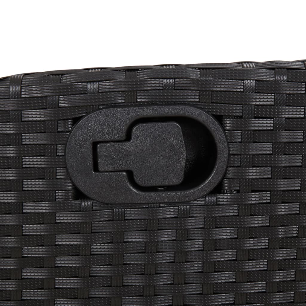 Set de comedor de jardín 7 pzas y cojines ratán sintético negro V7955 Vetonek